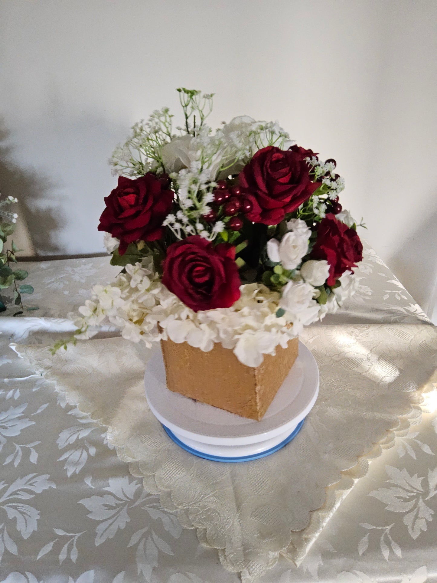 Double Delight: A faux Rose Flower Arrangement