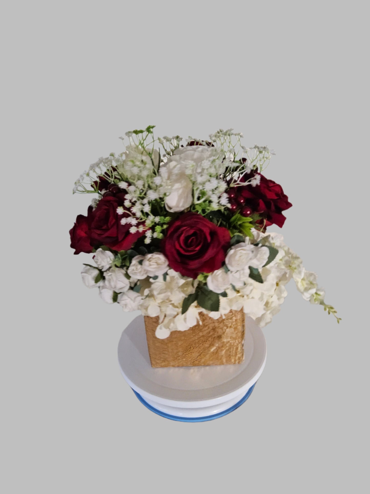 Double Delight: A faux Rose Flower Arrangement
