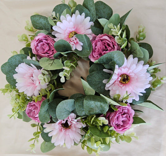 Gerbera Dream: Faux Wreath or Candle Holder