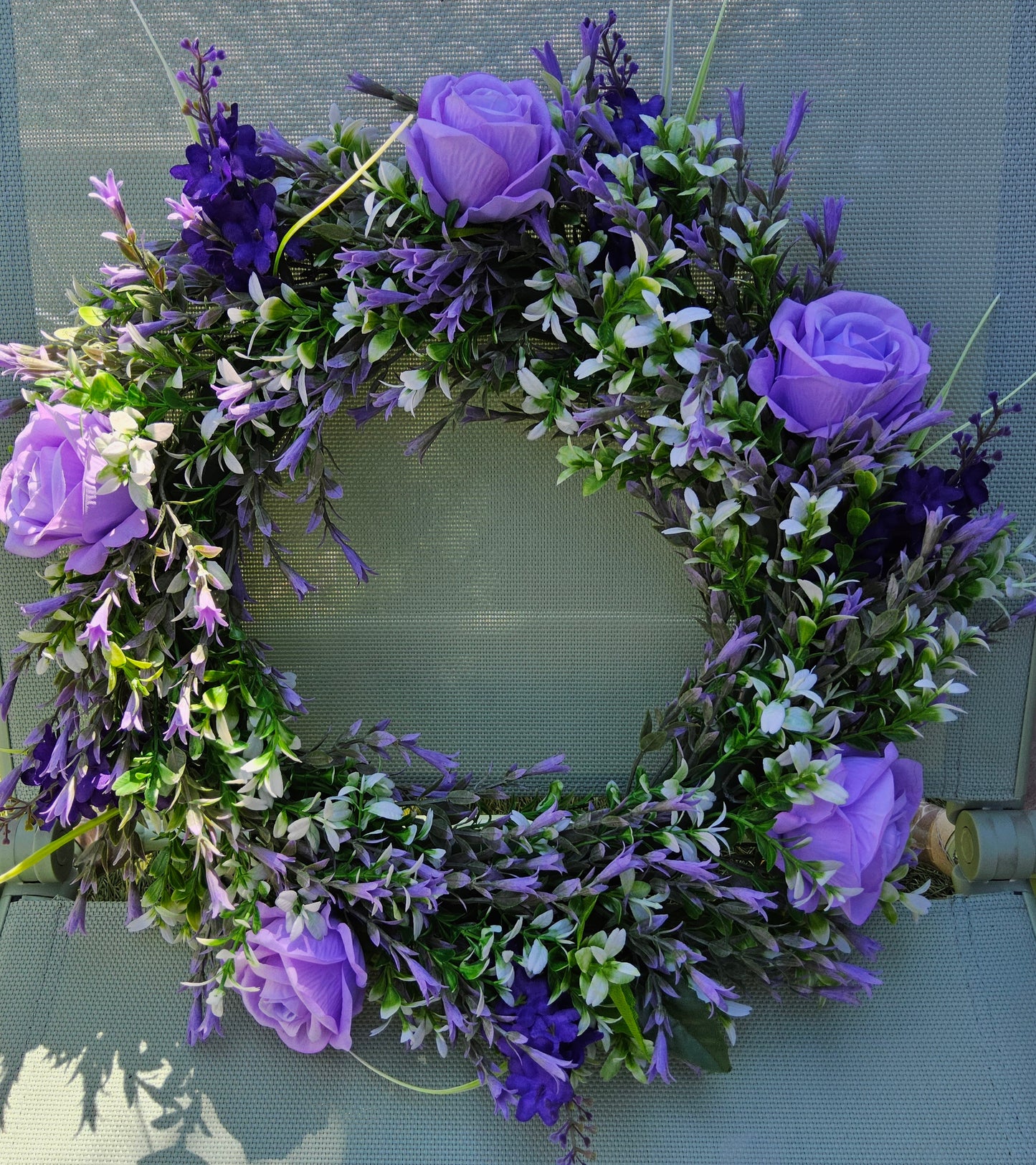 Summer Wreath: Hyacinth and Rose Delight