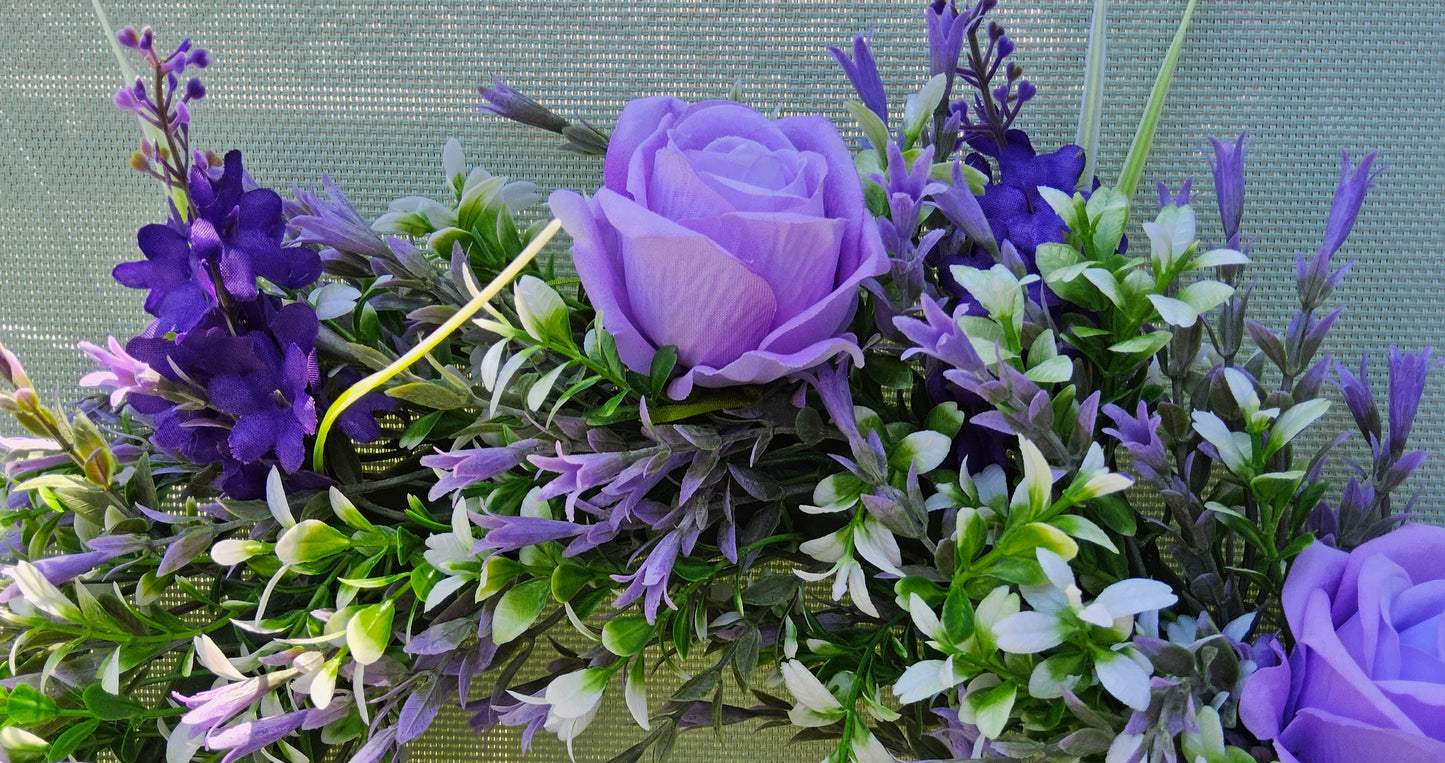 Summer Wreath: Hyacinth and Rose Delight