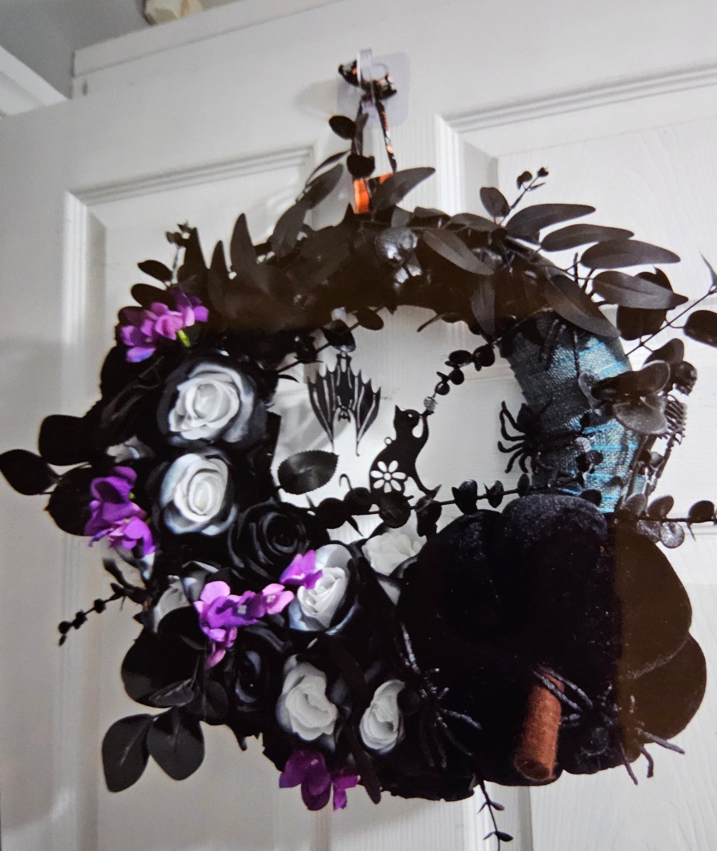 Gothic Halloween Handmade Wreath. (H1)