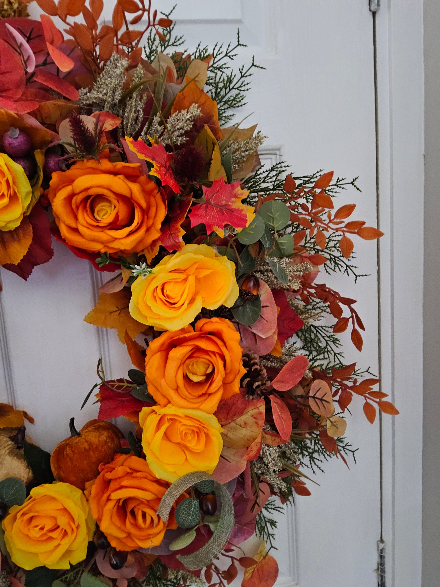 Golden Harvest Autumn Handmade Wreath (20)