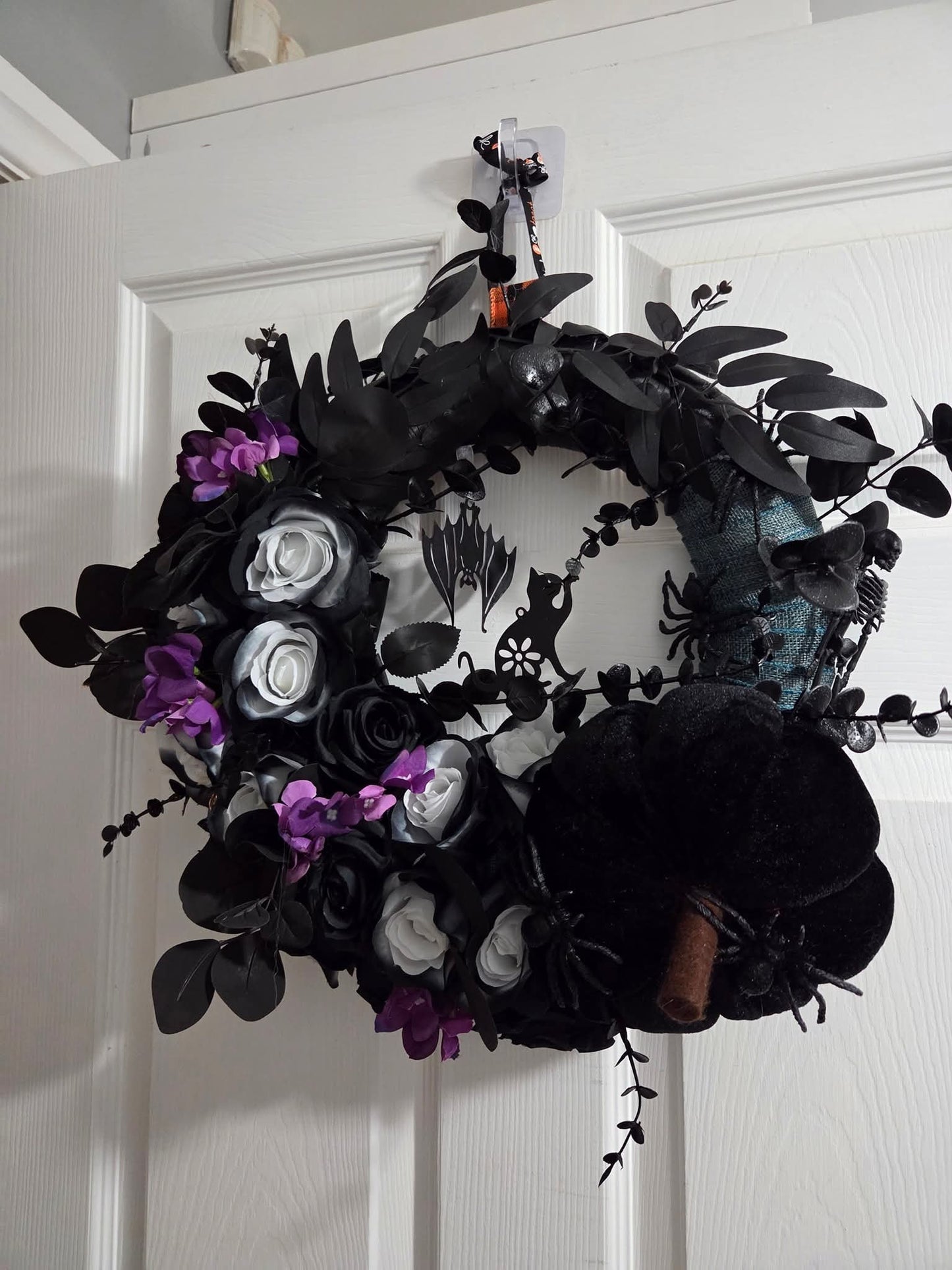 Gothic Halloween Handmade Wreath. (H1)