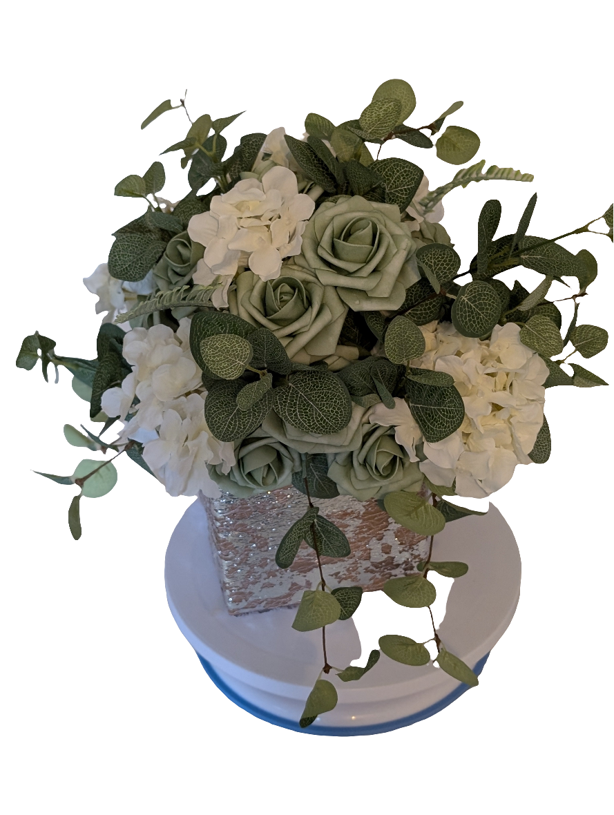 An Essence of Spring.  A Faux Flower Arrangement