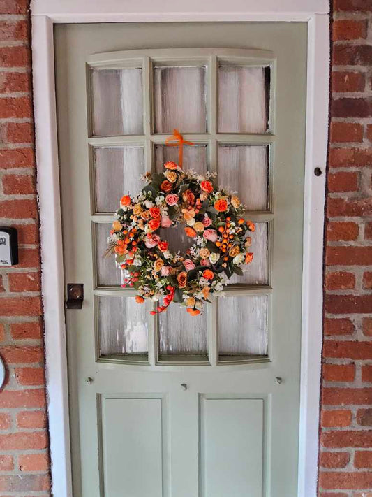 Warmth and Wonder: Handmade Faux Autumn Door Decor  (A15)