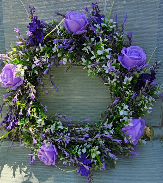 Summer Wreath: Hyacinth and Rose Delight