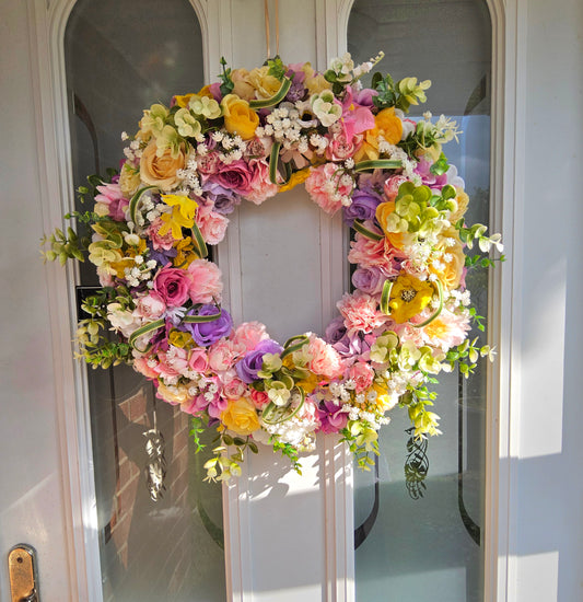 Pastel Garden (Door Wreath)