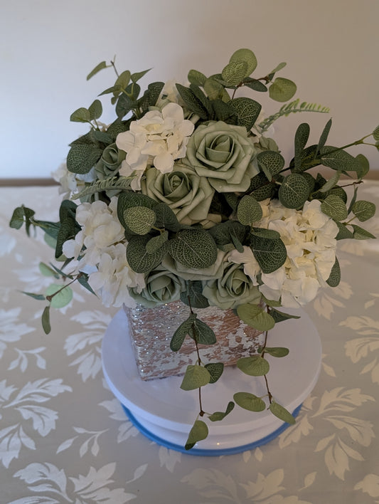 An Essence of Spring.  A Faux Flower Arrangement
